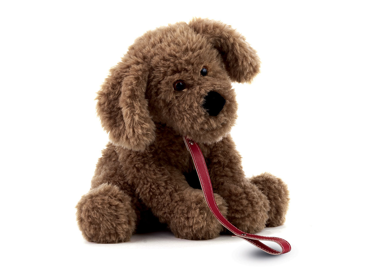 Peluche tafey lagotto bruno con guinzaglio misura l.30cm