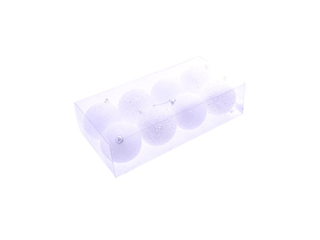 Palle 8 pezzi 8cm bianco