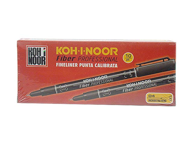 Penna Koh-I-Noor Profession Fiber, Calib0 4, riproducibile in eliografia nero 0,40 mm