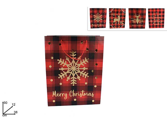 Busta regalo scozzese 50x38x12mn001414e