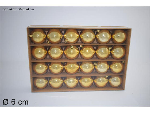sfera 6cm 24pz lucide oro ca011278a