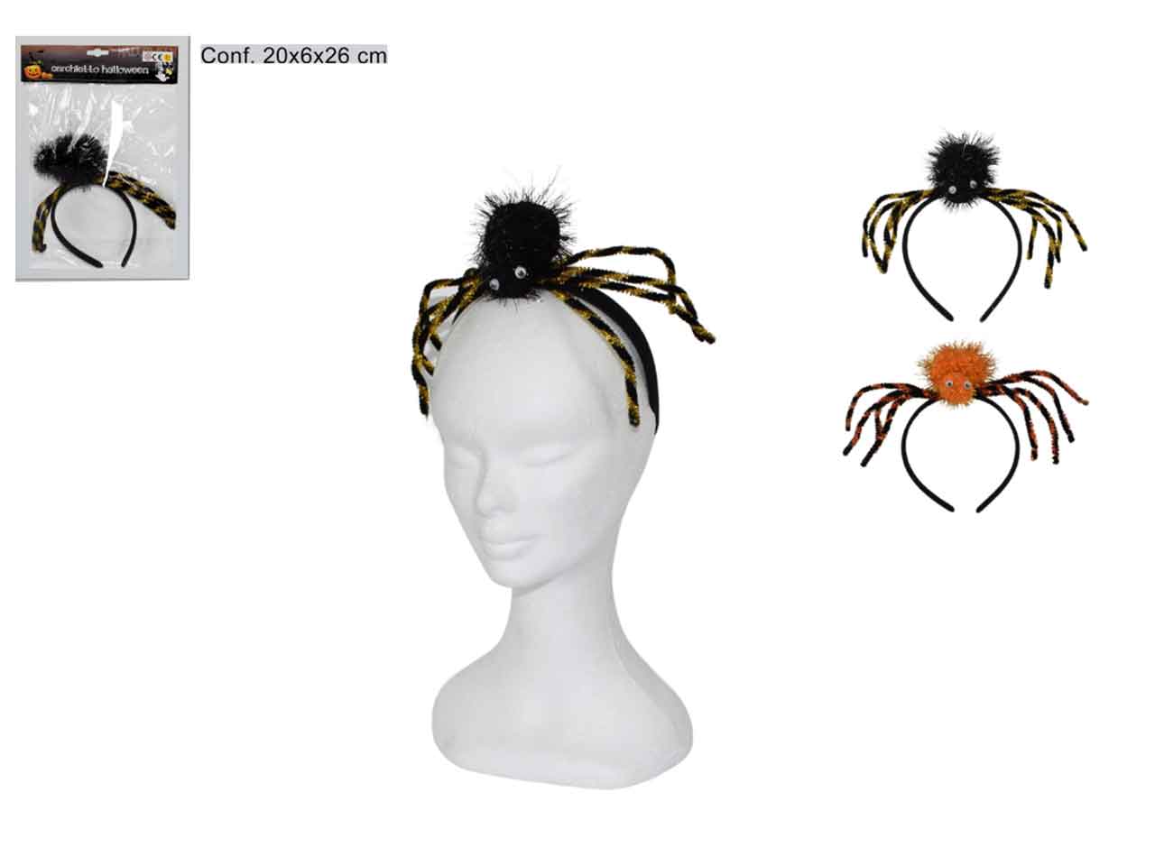 Cerchietto ragno halloween 2 assortimenti