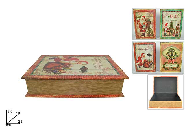 scatola libro legno 18x5.5x25 al005608a