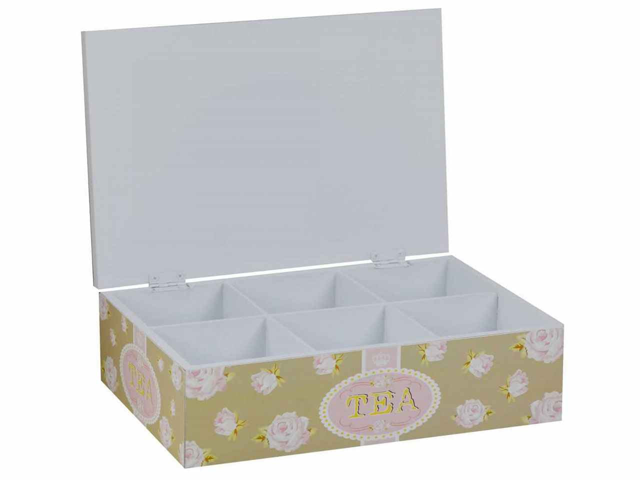 Scatola porta the rettangolare home cm24x16xh7