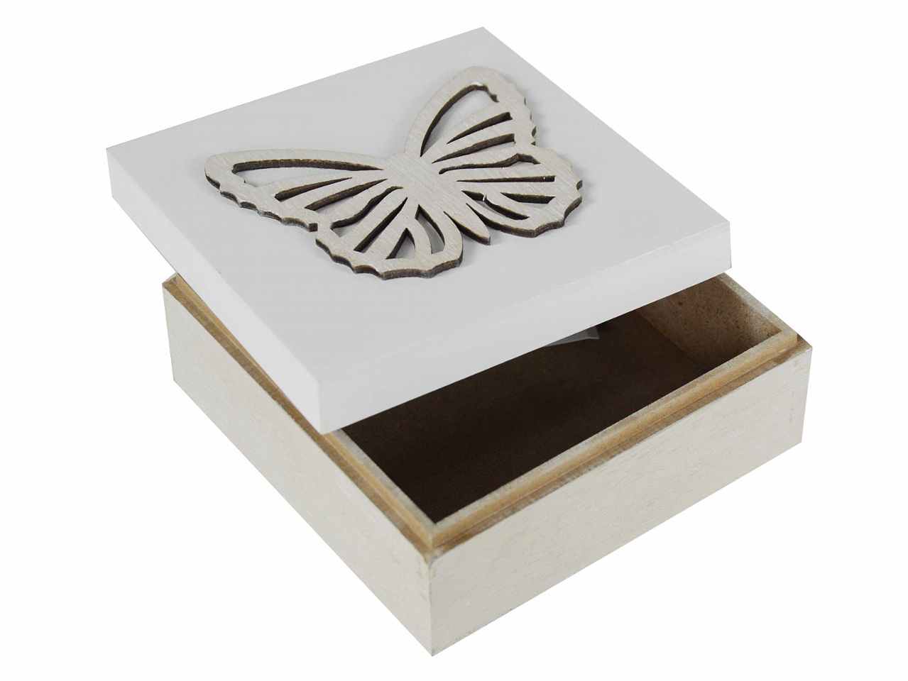 Scatola butterfly top bianco cm12x12xh5