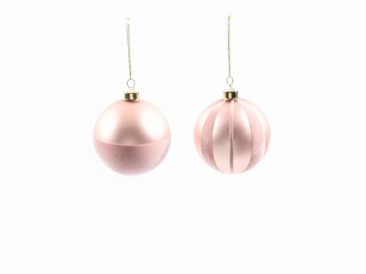 Palla di natale in vetro diam.10cm decori assortiti in espositore