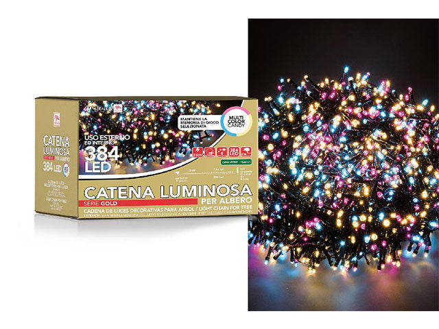 Catena luci 384led n.color u.e.51516