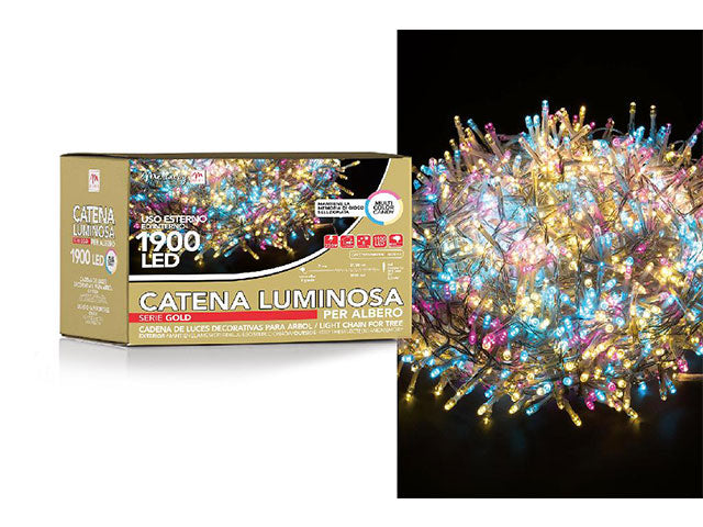 Catena luci 1900led n.color u.e.f.trasp.51561