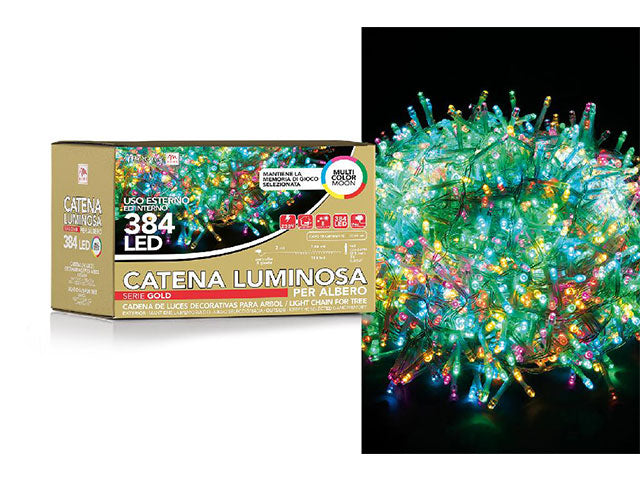Catena luci 384led p.color u.e.f.trasp.51691