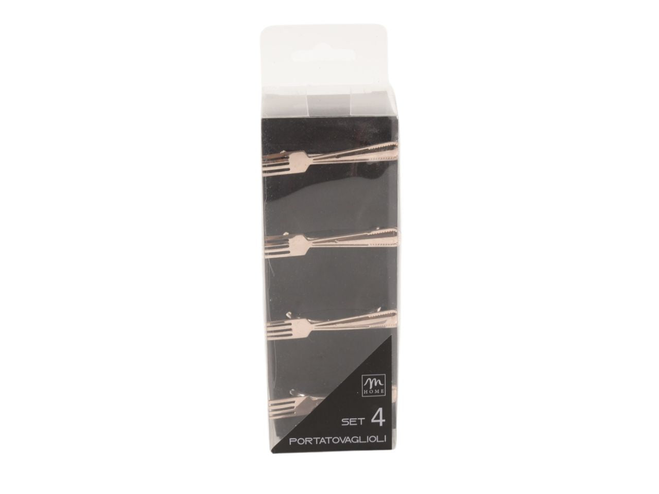 portatovaglioli “fork" rose gold 6x5x6cm scatola pvc 4pz