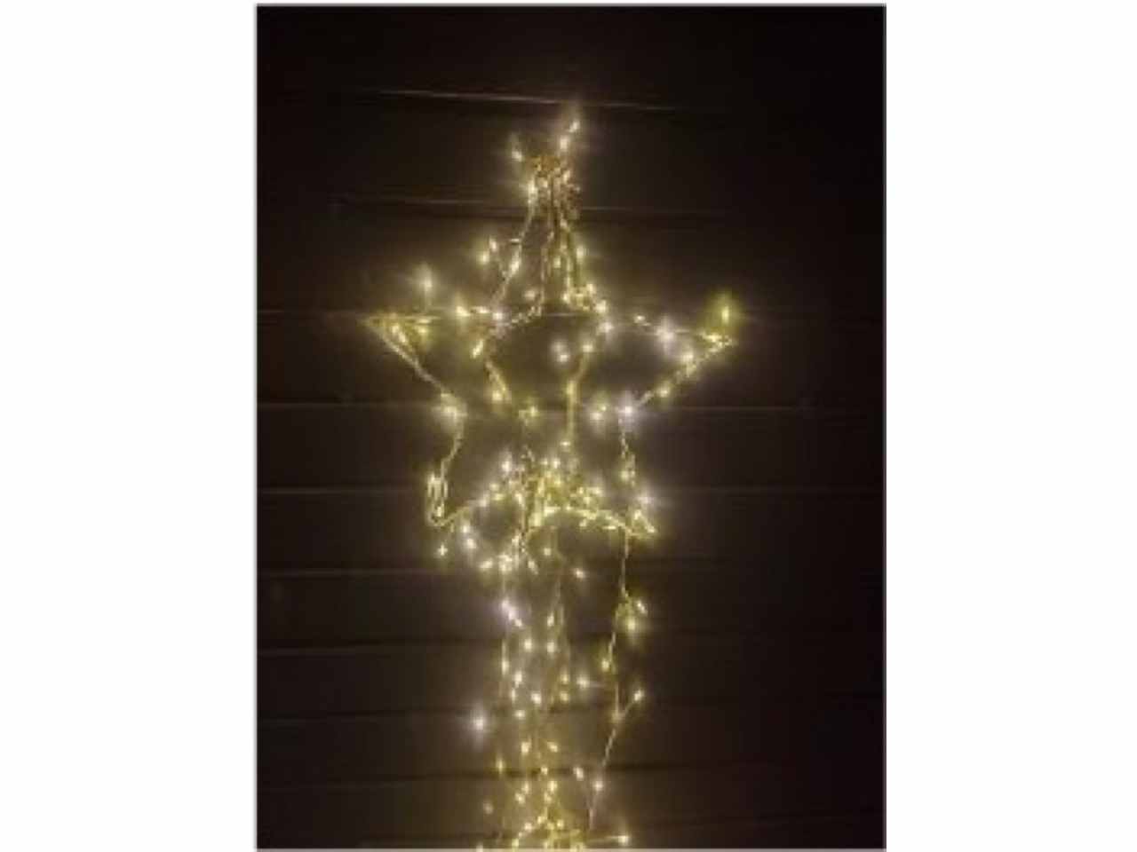 Stella da appendere 3d con 200 luci led pendenti 25x25x90cm