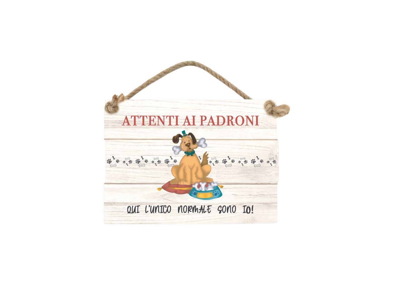 Targhetta attenti ai padroni cane
