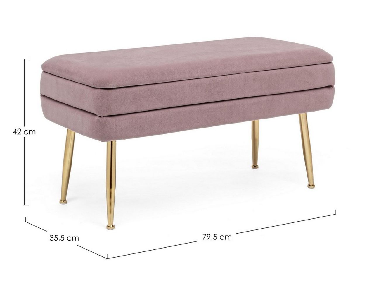 Linea pavlina panca con contenitore mauve 0720383