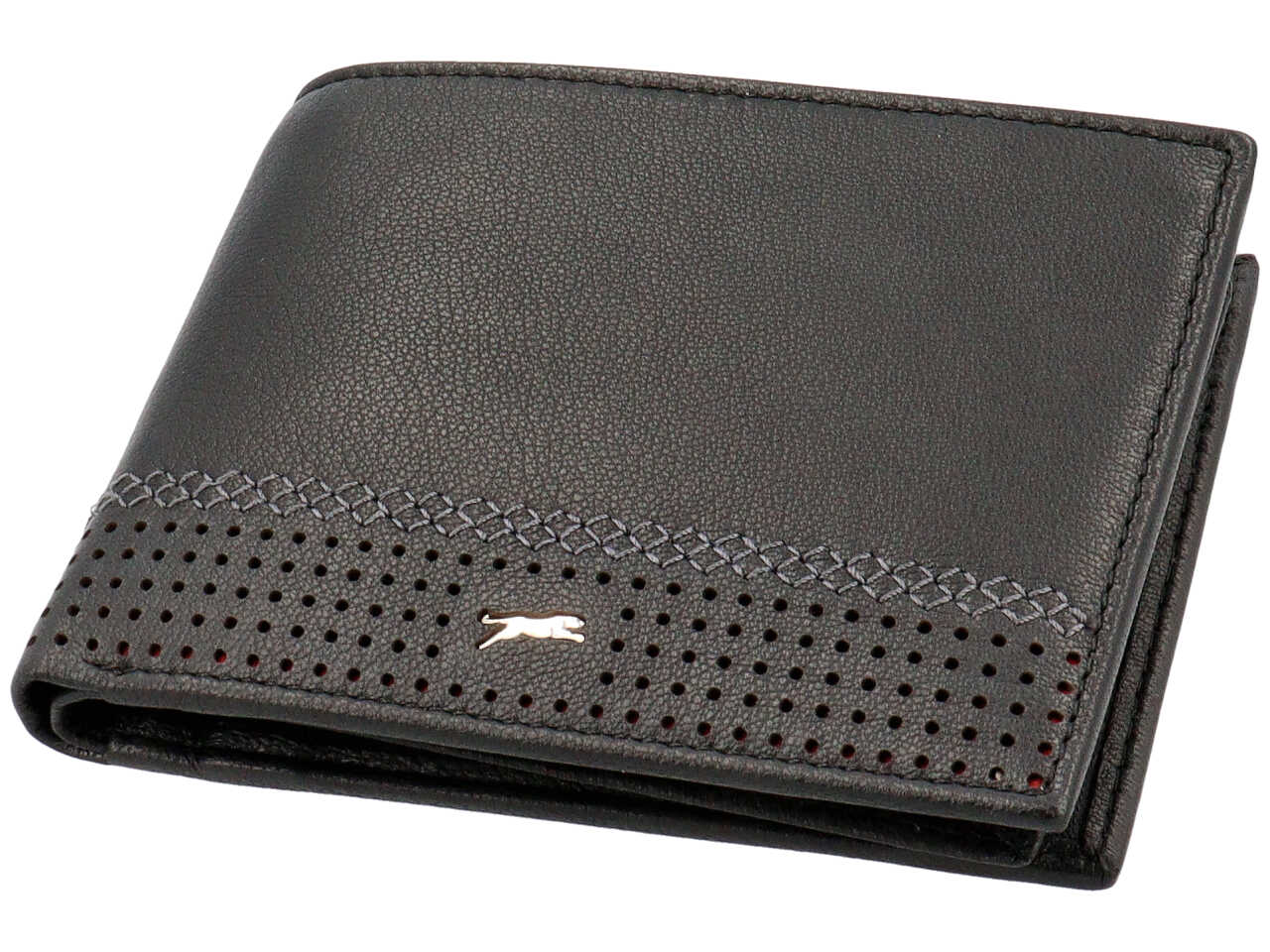 Portafoglio uomo jaguar vera pelle nero