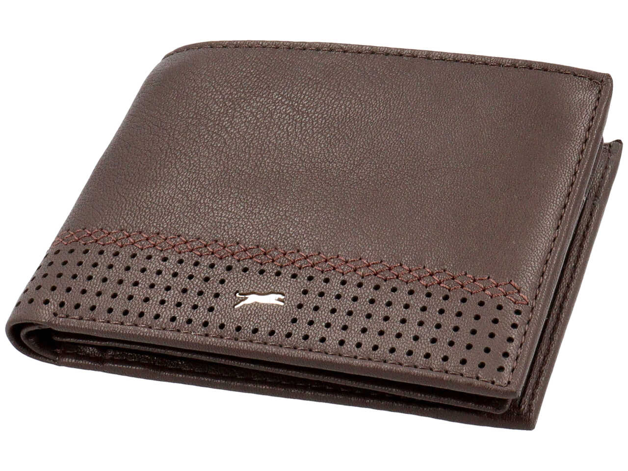 Portafoglio uomo jaguar vera pelle cioccolato