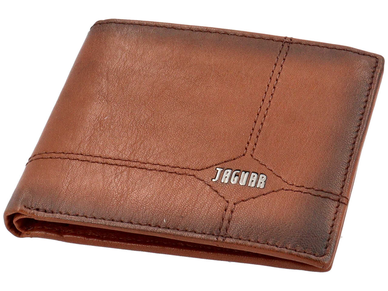 Portafoglio uomo jaguar vera pelle tabacco