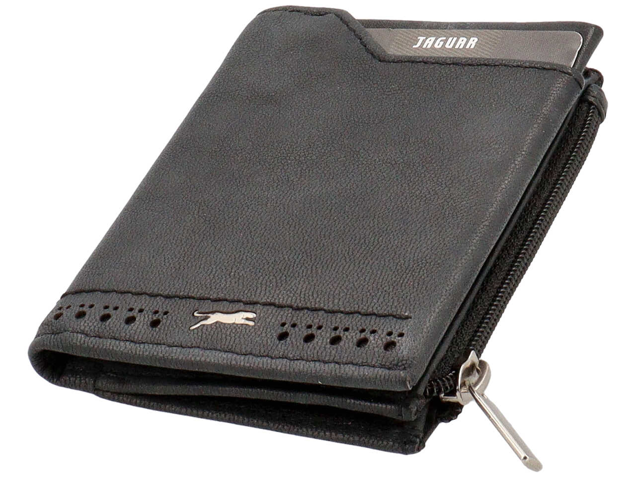 Portafoglio uomo jaguar vera pelle nero