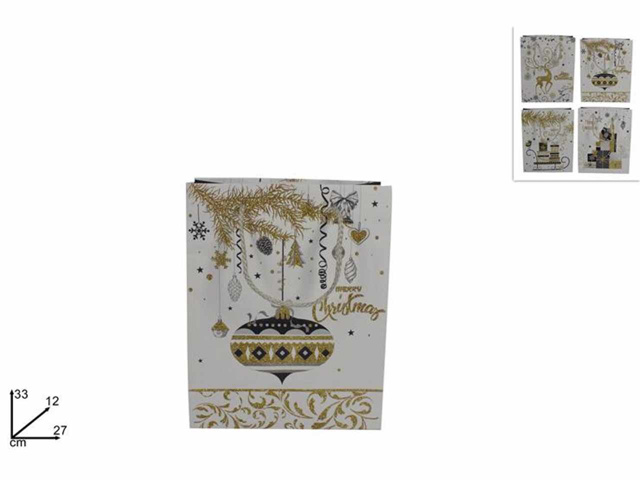Busta shopper natalizia 4 ass 27x33x12cm (yd20tjzd1/3) v4-2104