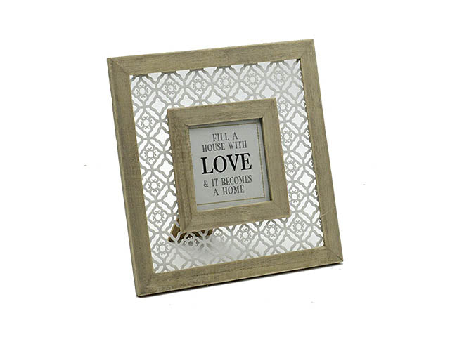 Porta foto legno/metallo 24x1h24 3312330000