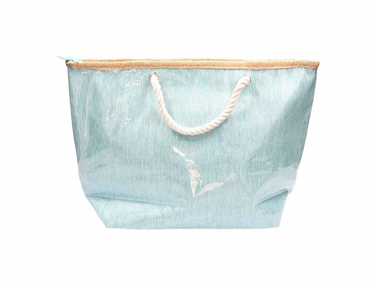 Borsa spiaggia paper azzurro in plastica