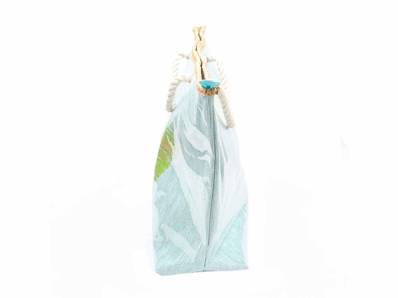 Borsa spiaggia paper azzurro in plastica