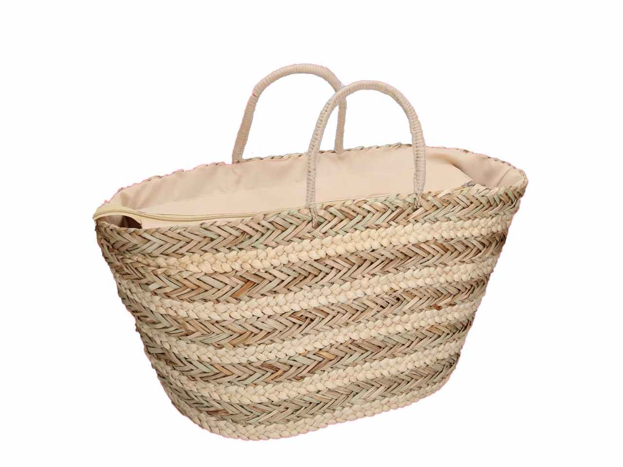 Borsa spiaggia naturale in paglia