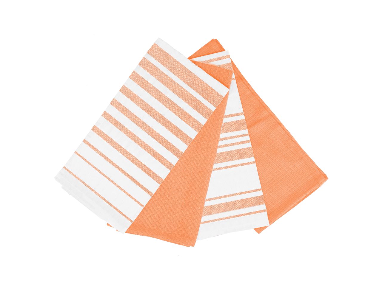 Canovaccio tilde set 4 pezzi colore arancione 85% cotone 15% poliestere cm50x70