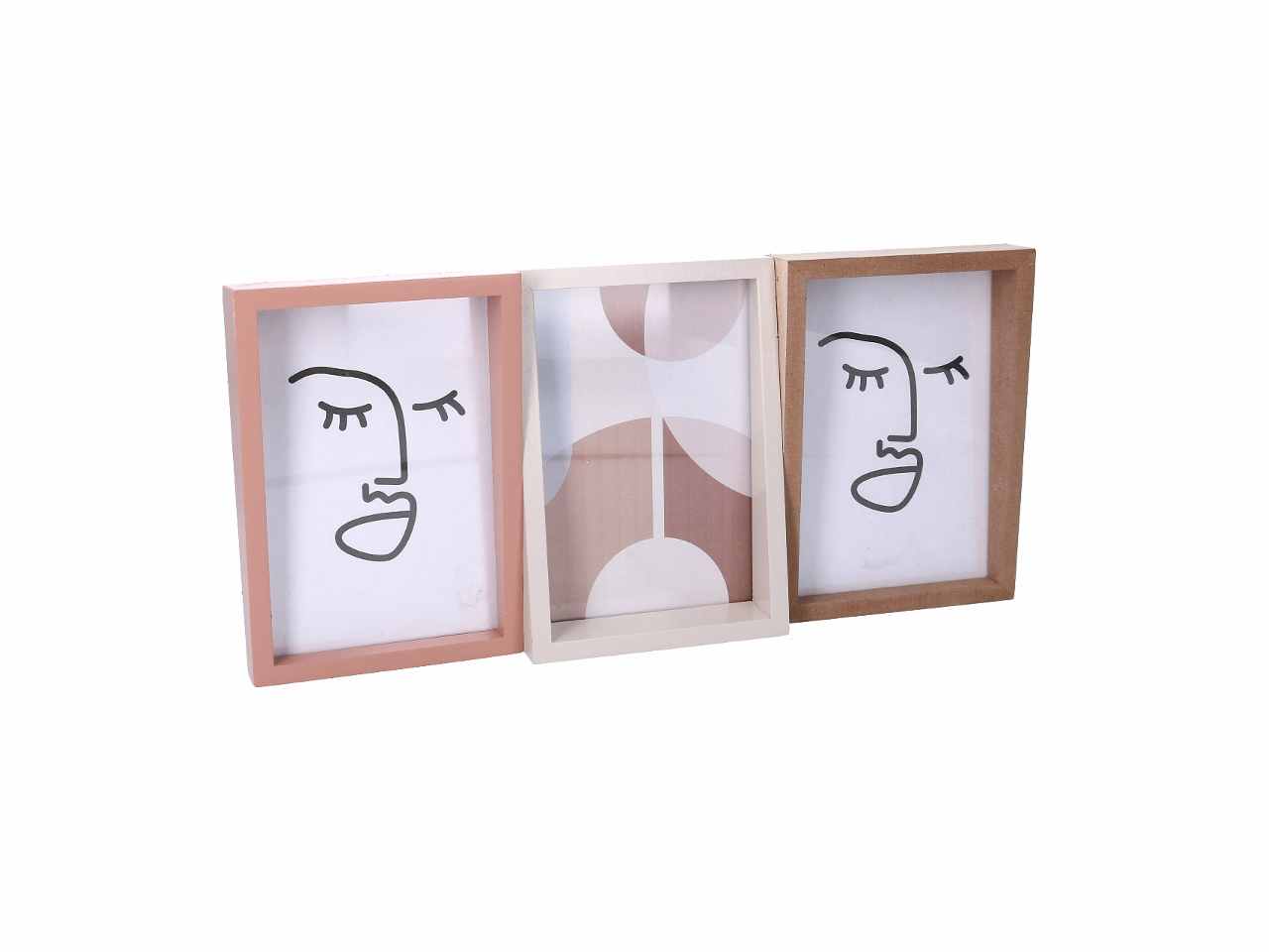 Portafoto in legno per 3 foto 36x3xh.17cm