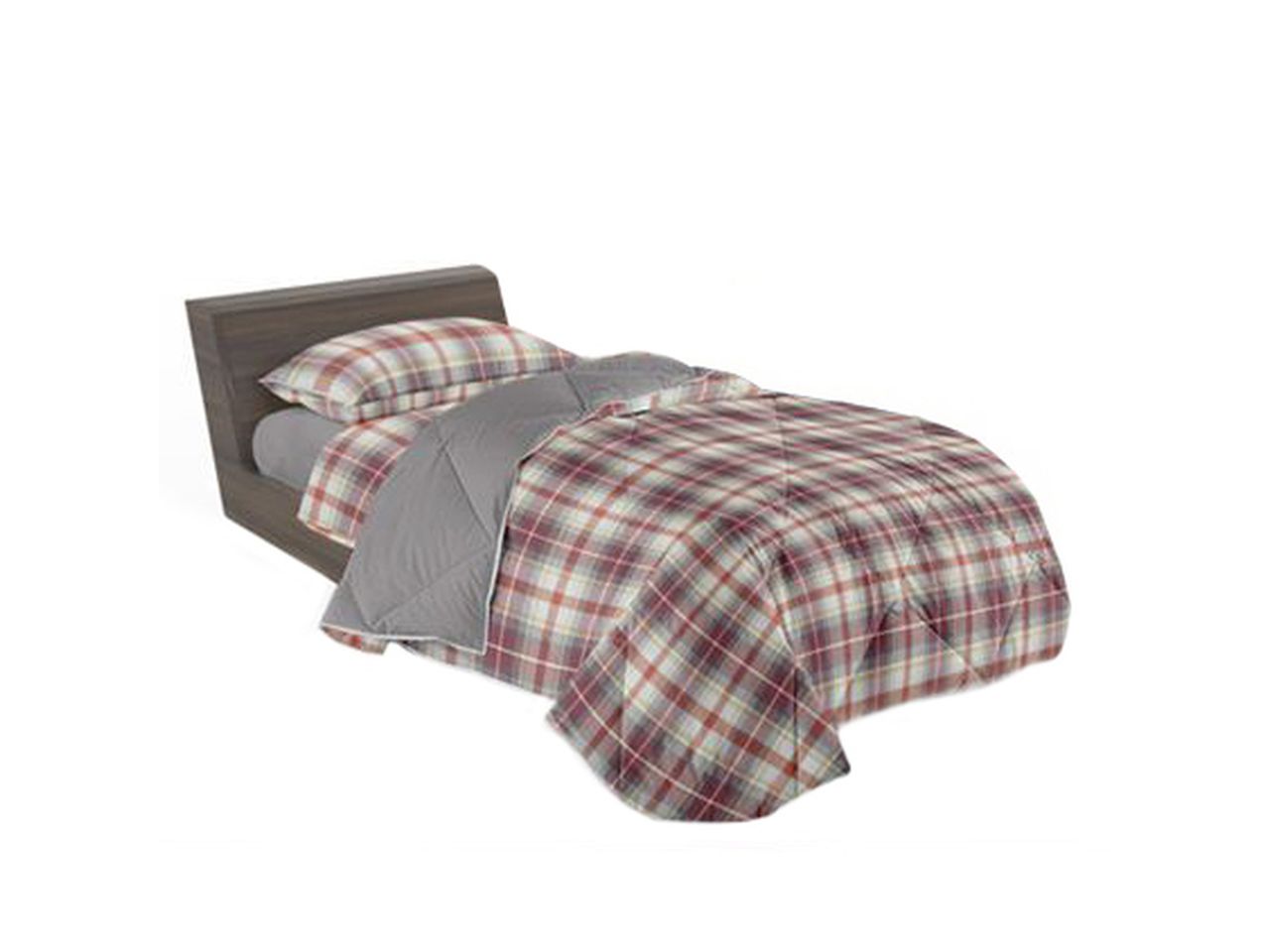 Trapunta cotone 1 piazza winter tartan s tampa rotativa colore perla