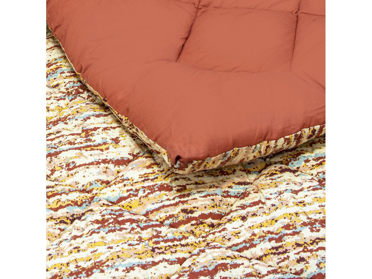 Trapunta cotone shoreline 1 piazza stampa rotativa colore ginger