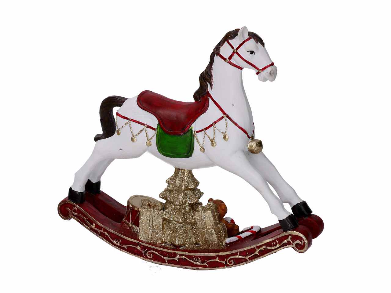 Cavallo resina bianco cm20,5x5,5x19