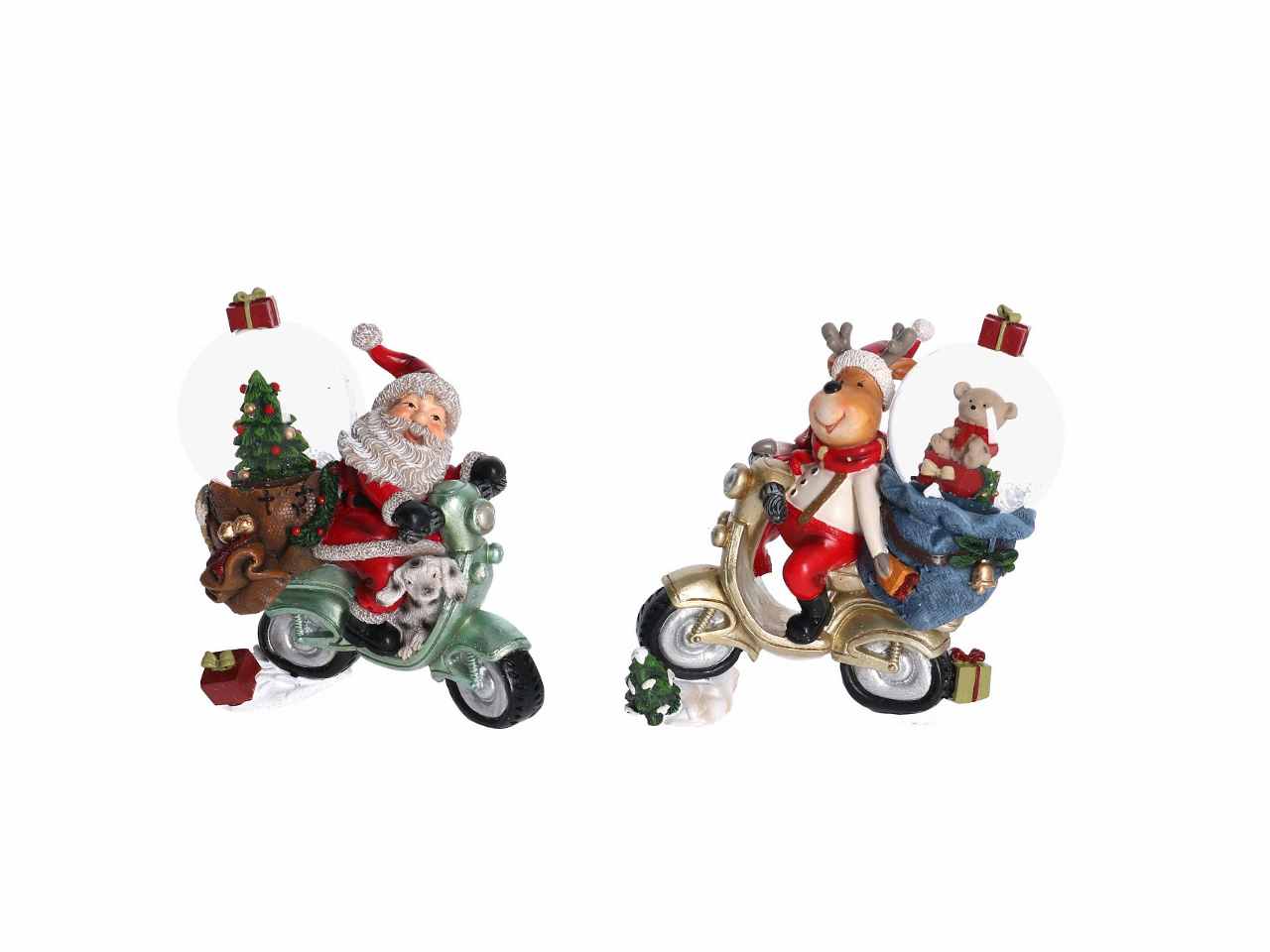 Palla di vetro scooter multicolor 2 asso rtiti cm10,5x6x11