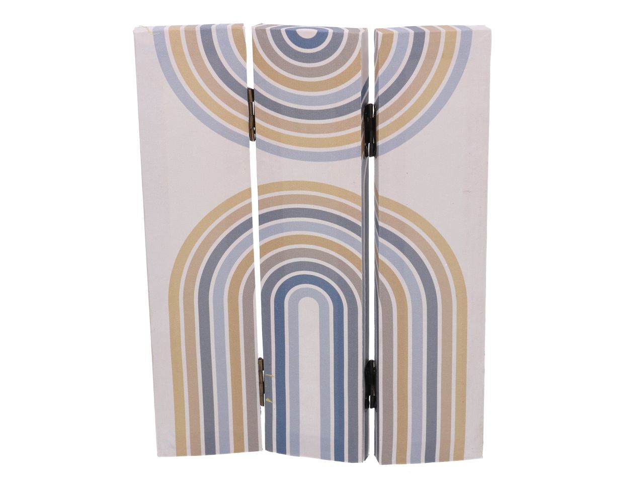 Paravento stampa 3 ante colore azzurro e arancione cm120,6x2,5xh180