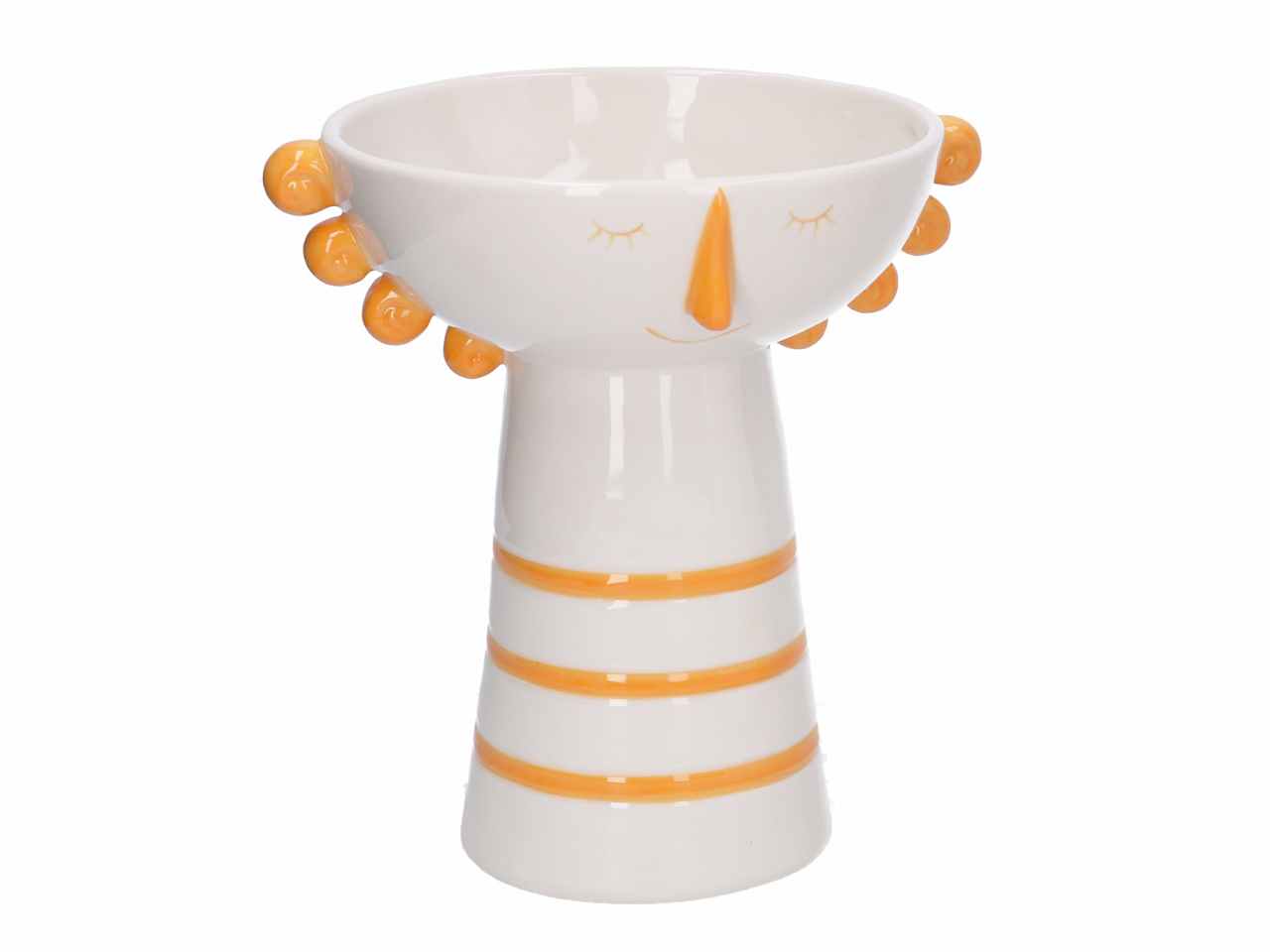 porta vaso ceramica viso aranc.h23cm 5864490000