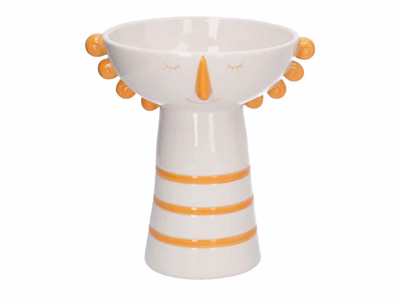 porta vaso ceramica viso aranc.h23cm 5864490000