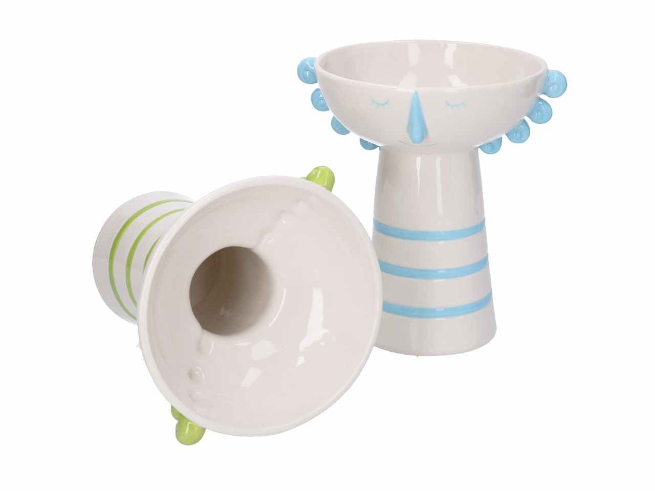 porta vaso ceramica viso verde h23cm 5864510000