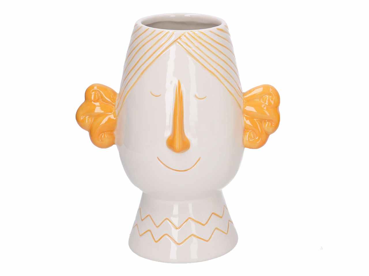 porta vaso ceramica viso aranc.h23cm5864530000