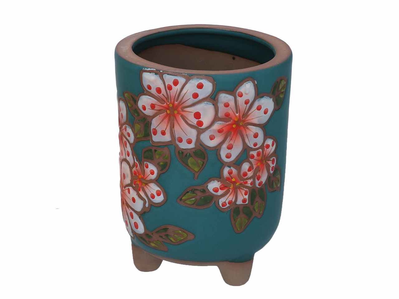 P.vaso cer.giallo/azz.h14cm 5865980000