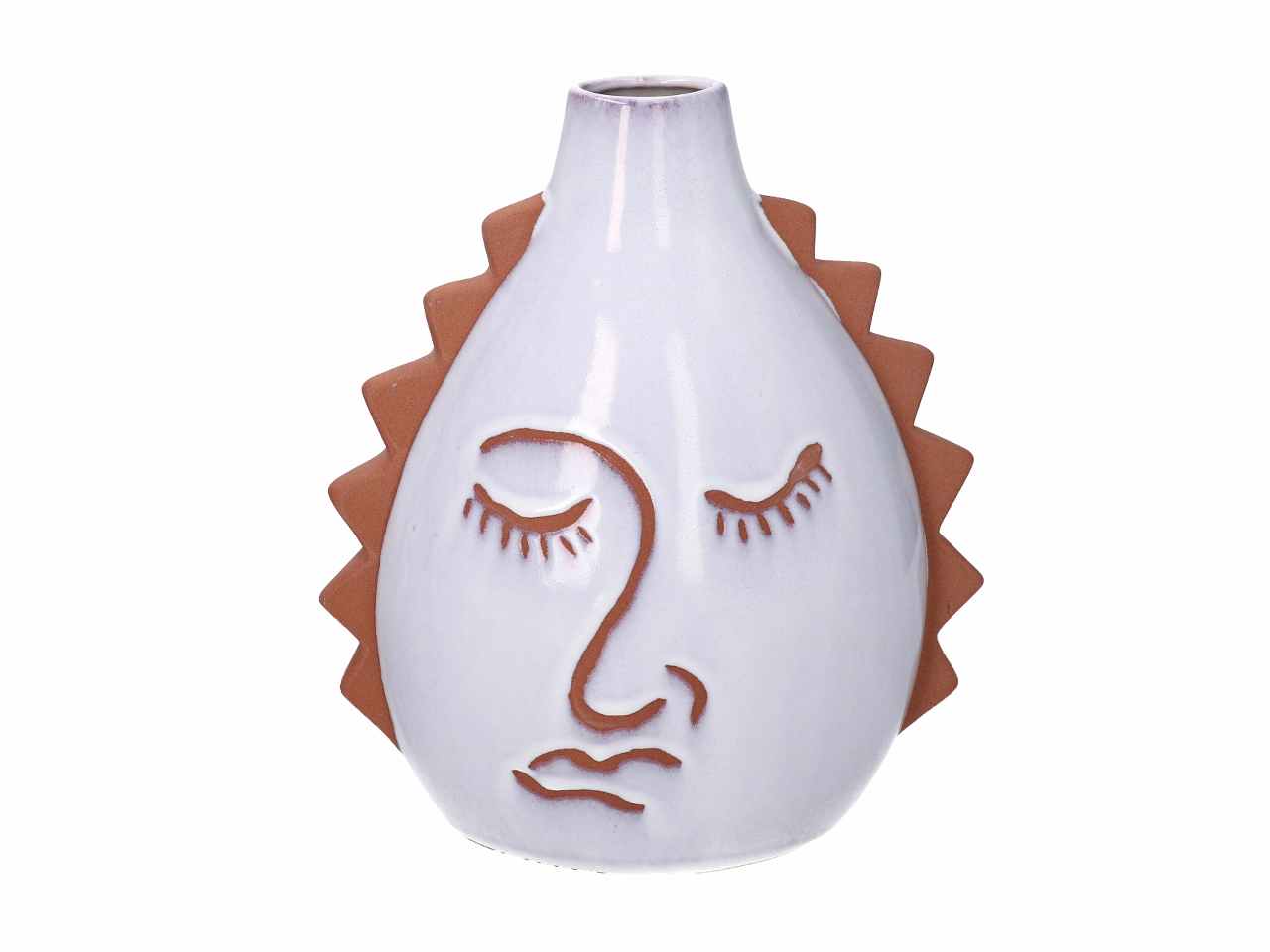 vaso ceramica viso bianco/mar.h27,5 5866070000