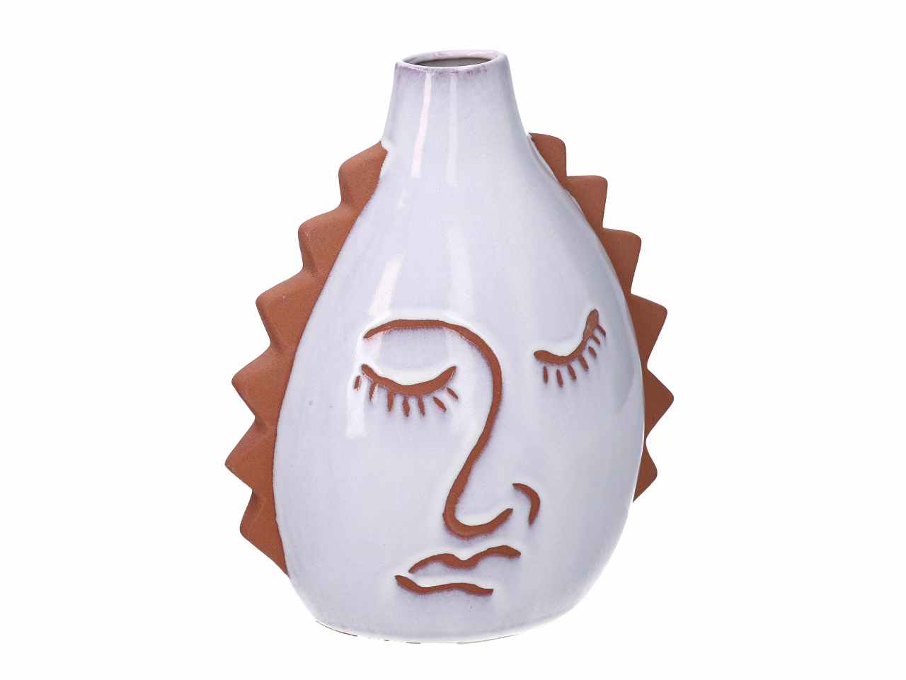 vaso ceramica viso bianco/mar.h27,5 5866070000