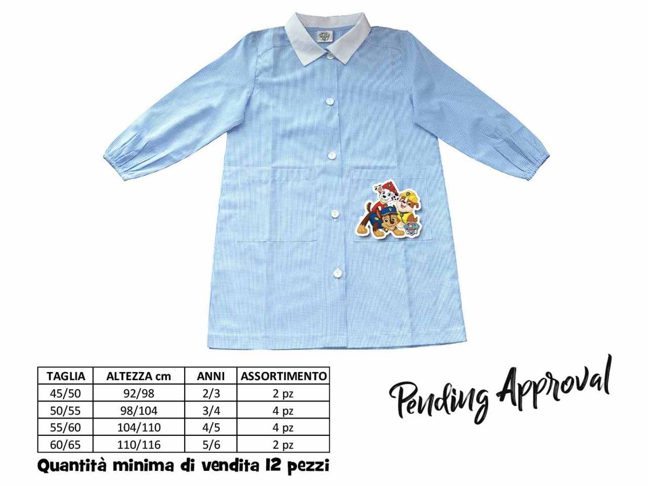 grembiule asilo paw patrol