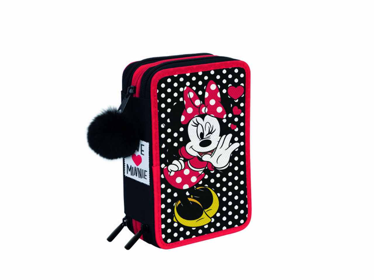 Astuccio con 3 zip di minnie