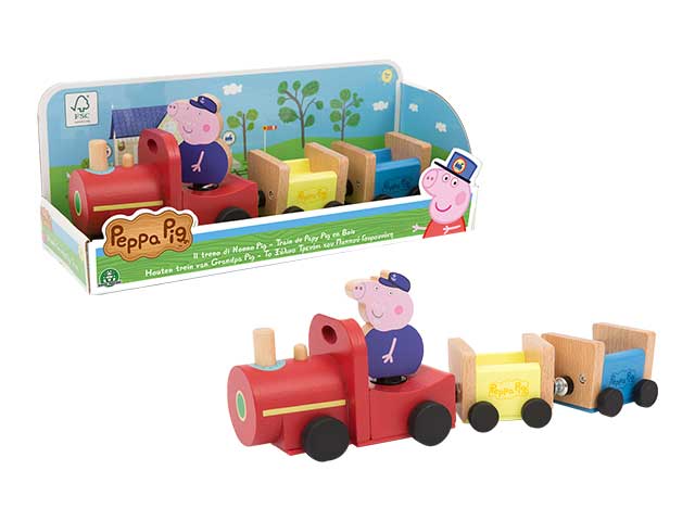 Peppa pig treno legno c/1 pers ppc65000