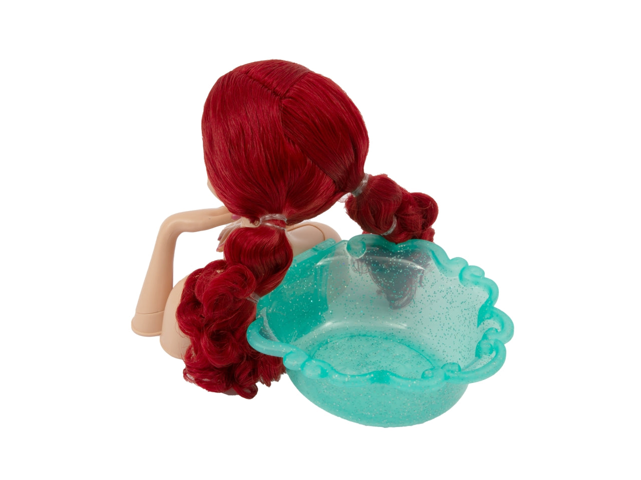 Grandi giochi testa di ariel da 20cm con collo articolato e 20 accessori per creare acconciature