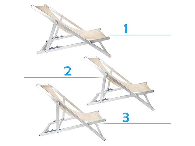 Sedia da mare relax 98x68x106cm