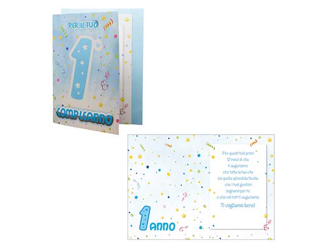 Biglietto auguri 1 compleanno