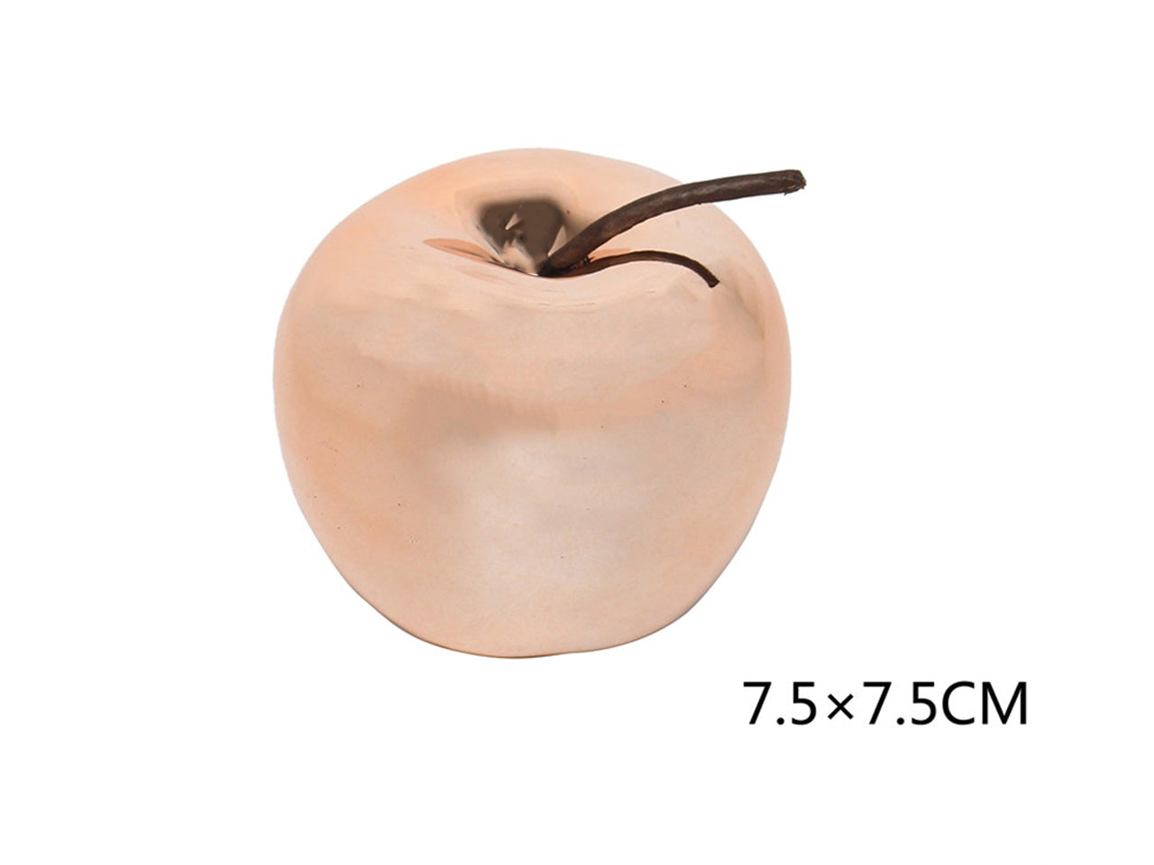 Mela in ceramica rosa cipria 7,5cm