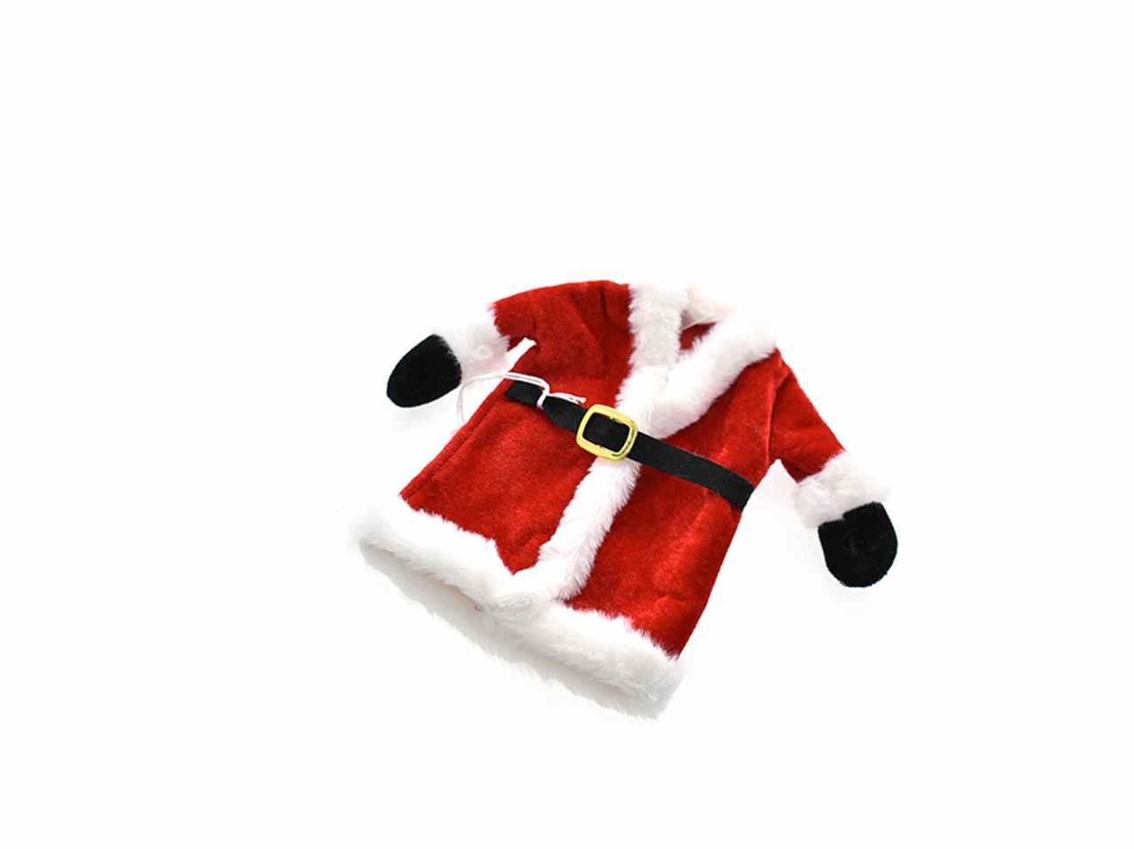 Porta bottiglia vestito babbo natale 24cm rosso