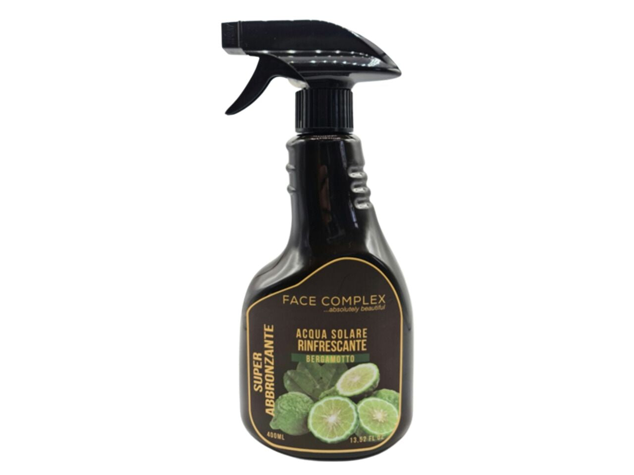 Face complex crema solare acqua superabbronzante al bergamotto formato da 400ml