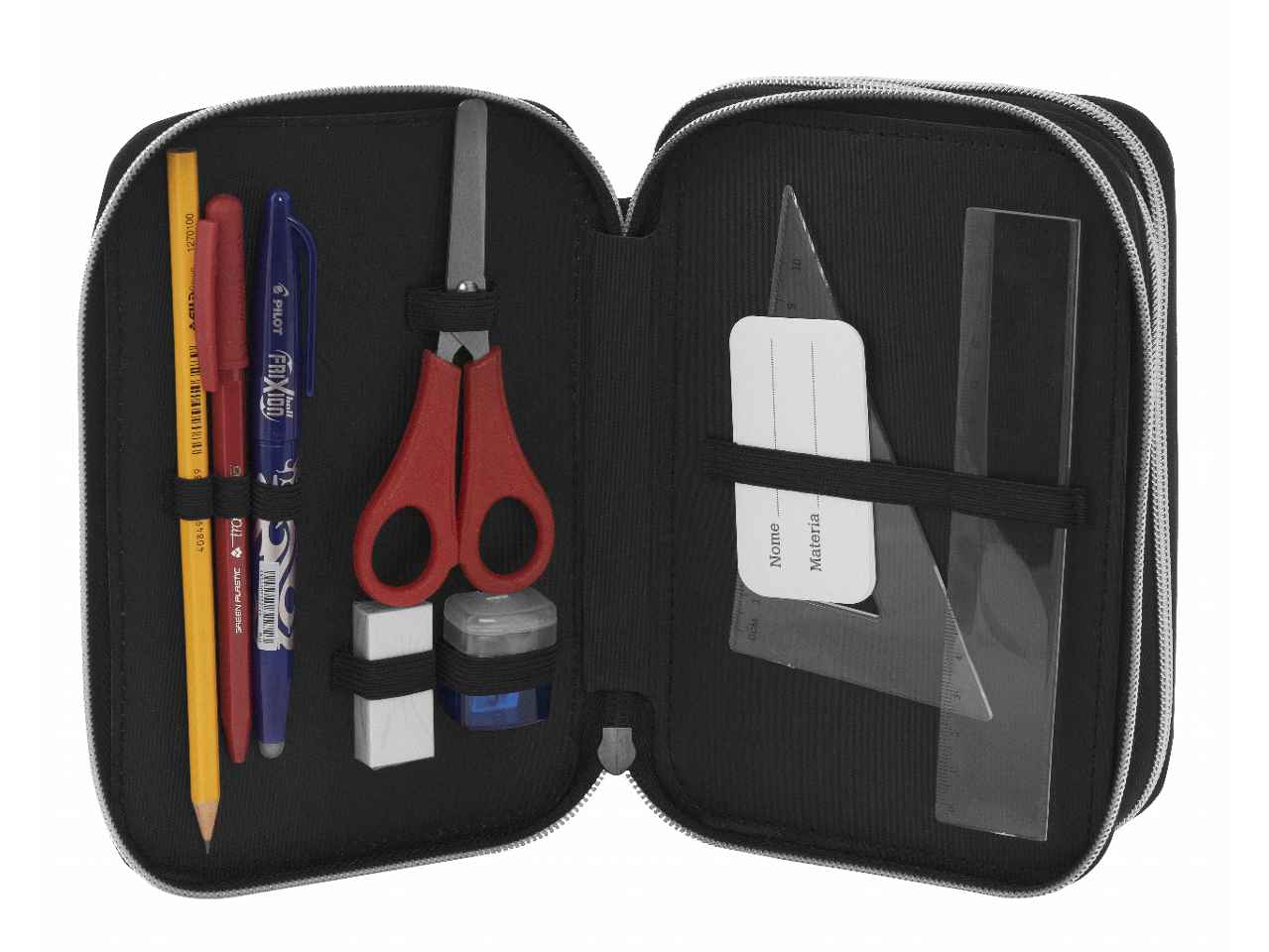 Astuccio corredo 3 zip sporty victory fortnite c/penna frixi